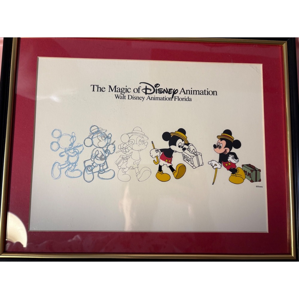 Walt Disney Magic of Disney Framed animation cel Art Mickey Mouse collectibles